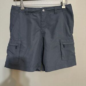 REI dark charcoal gray/navy hiking short size 4